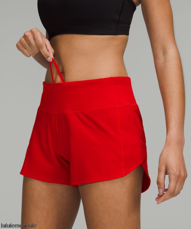 Lululemon Damen DELULU367 | Lululemon Deutschland Dunkelrot Beschleunigen Mittelhohe Gefüttert Kurz 4